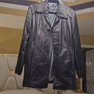 Izod Women's Black Leather Jacket